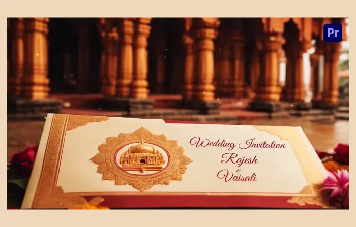 Elegant South Indian Wedding Invitation Card 3D Slideshow